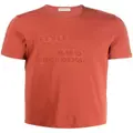 Corneliani debossed-logo cotton T-shirt - Red
