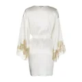 Gilda & Pearl Gina lace-trim silk robe - White
