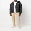 Calvin Klein Jeans padded drawstring hood jacket - Black