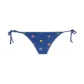 Moschino beach-print bikini bottoms - Blue