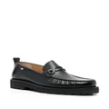 Bally engraved-logo leather loafers - Black