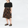 Marni grid-pattern silk skirt - Black