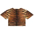 Dolce & Gabbana Kids tiger-print cotton T-shirt - Brown