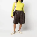 Golden Goose pleated leather shorts - Brown