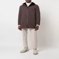 Herno zipped hooded jacket - Brown