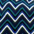 Missoni zig-zag embroidered scarf - Blue