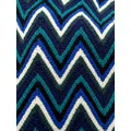 Missoni zig-zag embroidered scarf - Blue