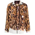 Marni leopard-print button-up shirt - Brown