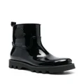 Moncler high-shine ankle boots - Black