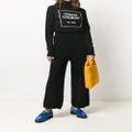 Opening Ceremony knitted flared high-waisted trousers - Black