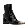 Sergio Rossi contrasting toecap boots - Black