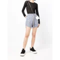 Rick Owens logo-embroidered shorts - Blue