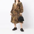 Stella McCartney leopard-print midi dress - Brown