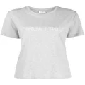 Saint Laurent reverse logo-print short-sleeve T-shirt - Grey