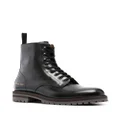 Common Projects side logo-print lace-up boots - Black