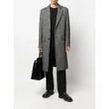 Valentino Garavani herringbone single-breasted coat - Black