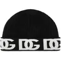 Dolce & Gabbana jacquard logo beanie hat - Black