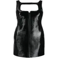 Courrèges faux-leather sleeveless mini dress - Black