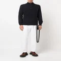 Corneliani cable-knit long-sleeve jumper - Blue