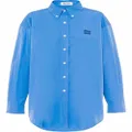 Miu Miu oversized cotton poplin shirt - Blue