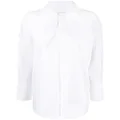 Marni oversized collar pinstriped shirt - White