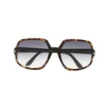 TOM FORD Eyewear oversized-frame sunglasses - Brown
