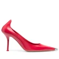 Alexander McQueen contrast-toecap leather pumps - Red