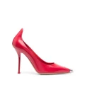Alexander McQueen contrast-toecap leather pumps - Red