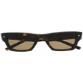 Valentino Eyewear Rockstud square-frame sunglasses - Brown