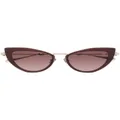 Valentino Eyewear Rockstud cat-eye frame sunglasses - Gold