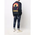 Dsquared2 faux-shearling lined denim jacket - Blue