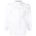 Alexander Wang shirred hourglass shirt dress - White