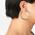 Marc Jacobs Oversized logo hoop earrings - Silver