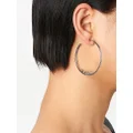Marc Jacobs Oversized logo hoop earrings - Silver