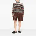 Missoni roll-neck knitted jumper - Brown
