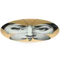 Fornasetti butterfly face print plate - Metallic