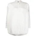 ASPESI striped longsleeve blouse - White