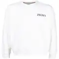 Zegna chest logo-print detail sweatshirt - Neutrals