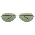 Linda Farrow pilot-frame tinted sunglasses - Silver
