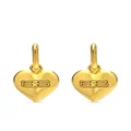 Balenciaga BB heart-shaped earrings - Gold