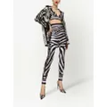 Dolce & Gabbana zebra print high-waisted leggings - Black