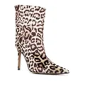 Alexandre Vauthier Alex velvet leopard-print boots - Brown