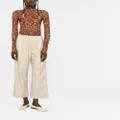 Nanushka faux-leather cropped trousers - Neutrals