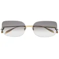 Alexander McQueen Eyewear square tinted sunglasses - Gold