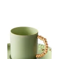 L'Objet X Haas Brothers Mojave espresso cup and saucer - Green