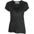 IRO V-neck short-sleeve T-shirt - Black
