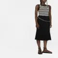 Rabanne chain-detail ribbed-knit skirt - Black