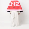 Kenzo logo-print detail cape scarf - Pink