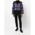 Roberto Cavalli snake-print padded jacket - Purple