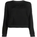 Diesel embroidered-logo crew neck sweatshirt - Black